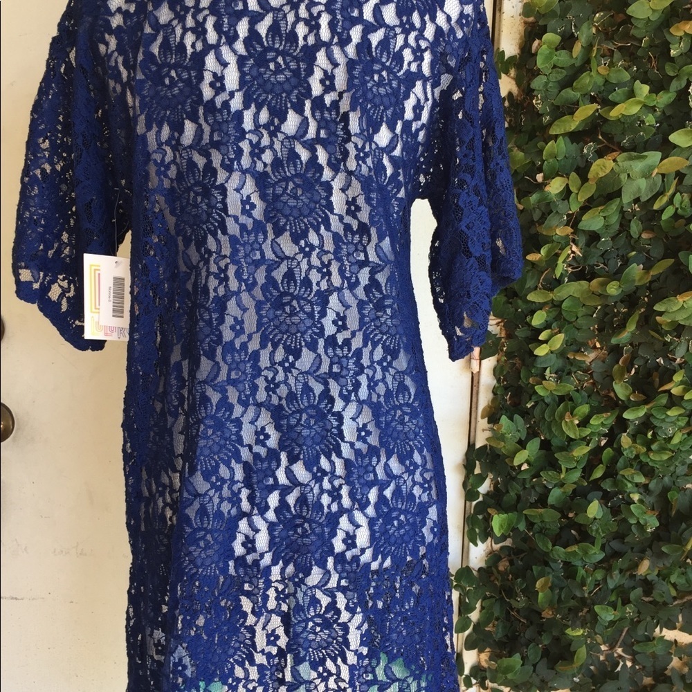 LULAROE Blue Fringe Kimono Lightweight Summer Casual Vacation Small BNWT - Picture 2 of 7
